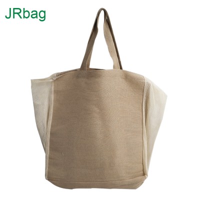 China Eco Food Grade Reusable Custom Large Cotton Mesh Oversized Jute Shopping Tote Bag for Grocery Shopping Bag