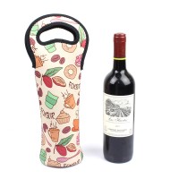 Foldable Reusable Custom LOGO Neoprene Christmas Plastic Tote Wine Bag For Bottles